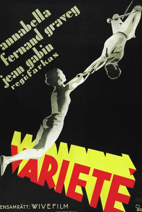 Framed Print : VARIETES, (aka VARIETE), Swedish poster art, 1935