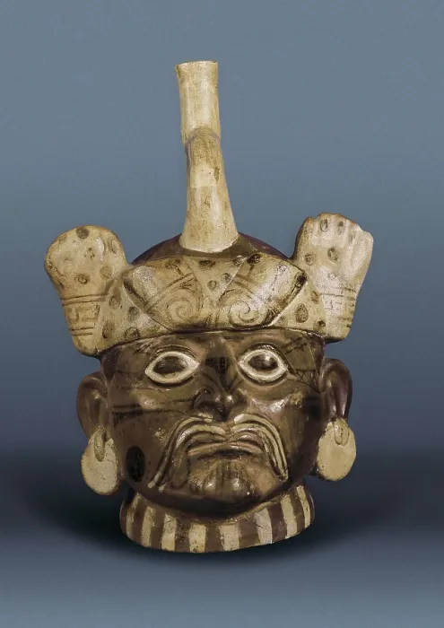 Framed Print : Vase portrait. 1st-6th c. Moche or Mochica Art. Ceramics. SPAIN. Madrid. America's Museum. Proc: PERU. AISA / Everett Collection**US SALES ONLY**