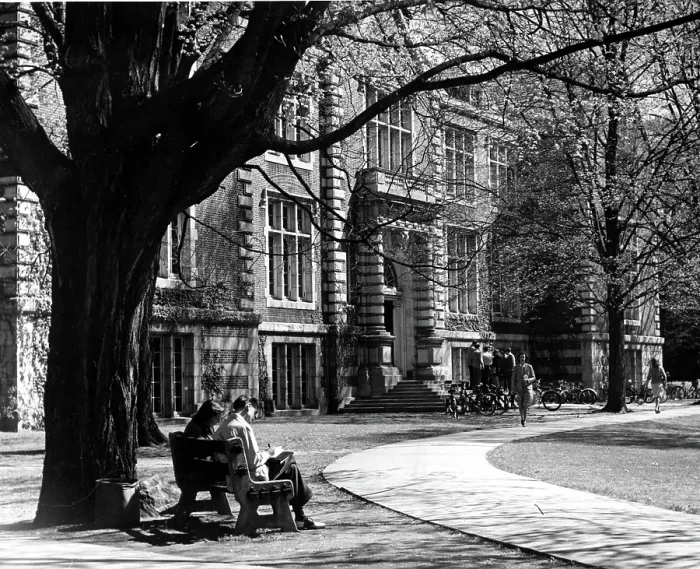 Framed Print : VASSAR COLLEGE-Rockefeller Hall built in 1897, (figt of John d. Rockefeller). 1946. Courtesy: CSU Archives / Everett Collection Framed Print : VASSAR COLLEGE-Rockefeller Hall built in 1897, (figt of John d. Rockefeller). 1946. Courtesy: CSU Archives / Everett Collection