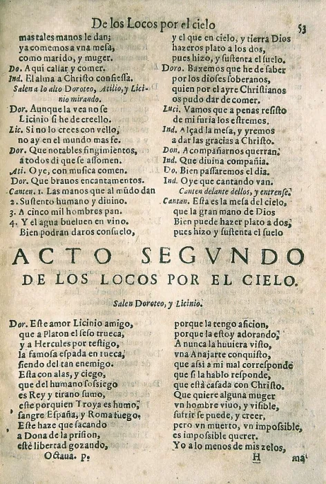 Framed Print : VEGA CARPIO, Flix Lope de (1562-1635). 'Los locos por el cielo', comedy by Lope de Vega edited in Barcelona by Sebastin de Comellas (1617)