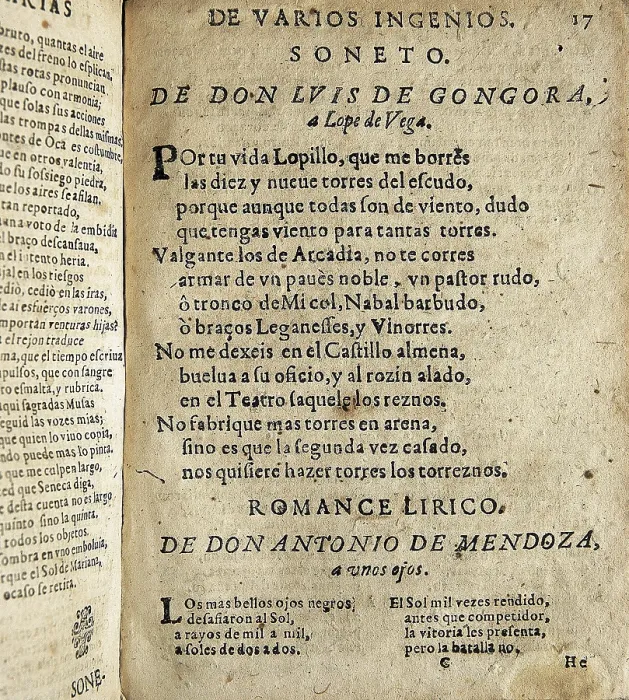 Framed Print : VEGA CARPIO, Flix Lope de (1562-1635); GONGORA Y ARGOTE, Luis de (1561-1627). Spanish poet from the Golden Century
