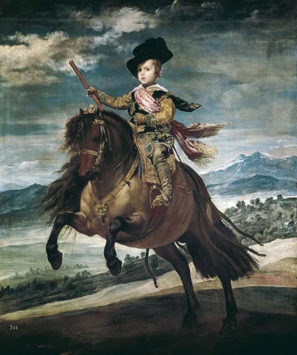 Framed Print : VELAZQUEZ, Diego Rodrguez de Silva (1599-1660). Prince Balthasar Carlos on horseback. 1635. Baroque art. Oil on canvas. SPAIN. Madrid. Prado Museum