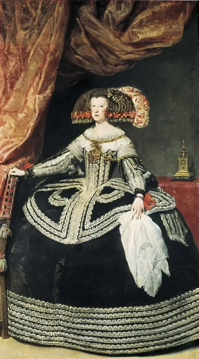 Framed Print : VELAZQUEZ, Diego Rodrguez de Silva (1599-1660). Queen Mariana of Austria. 1652 - 1653. Baroque art. Oil on canvas. SPAIN. Madrid. Prado Museum Framed Print : VELAZQUEZ, Diego Rodrguez de Silva (1599-1660). Queen Mariana of Austria. 1652 - 1653. Baroque art. Oil on canvas. SPAIN. Madrid. Prado Museum