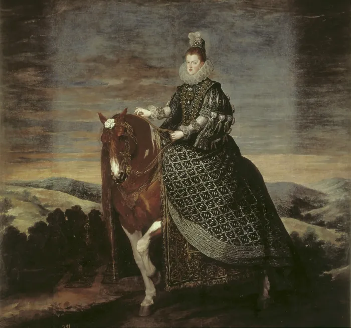Framed Print : VELAZQUEZ, Diego Rodriguez de Silva (1599-1660). Portrait of Queen Margaret of Austria. 1629 - 1635. Baroque art. Oil on canvas. SPAIN. Madrid. Prado Museum