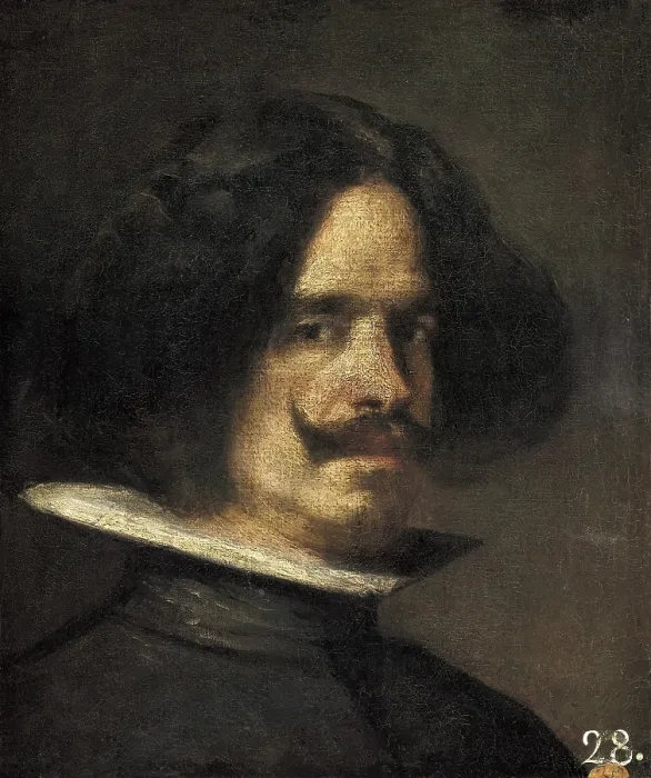 Framed Print : VELAZQUEZ, Diego Rodriguez de Silva (1599-1660). Self-portrait. ca. 1650. Baroque art. Oil on canvas. SPAIN. Valencia. San Pio V Fine Arts Museum. - P