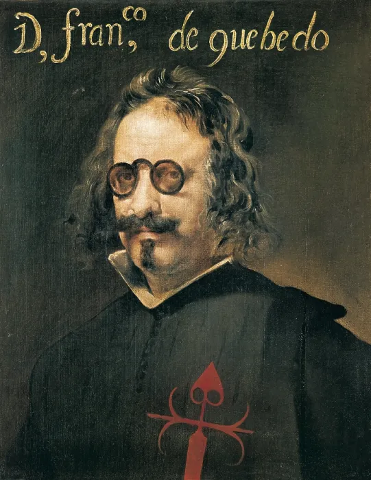 Framed Print : VELAZQUEZ, Diego Rodriguez de Silva (1599-1660). Don Francisco de Quevedo. 1623-1639. Baroque art. Oil on canvas. Private Collection