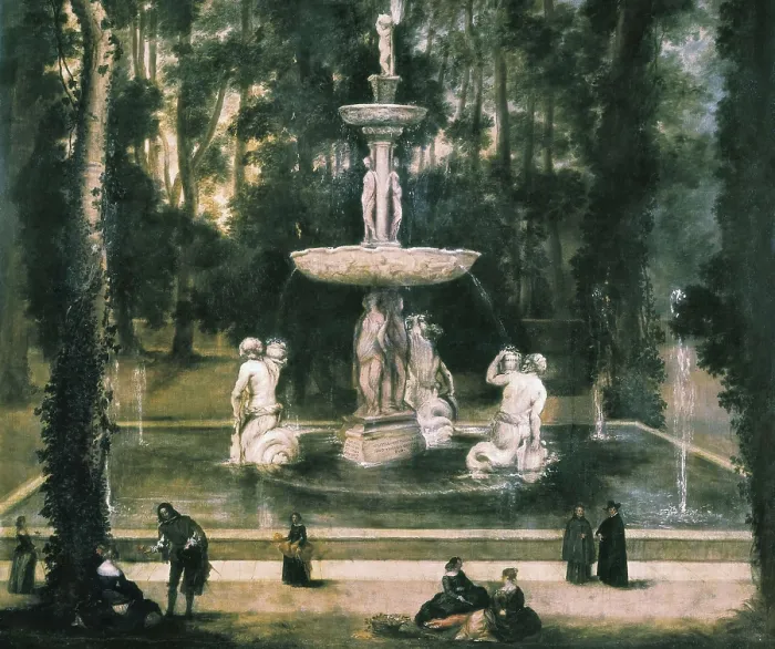 Framed Print : VELAZQUEZ, pupil of (17th century). The Fountain of the Tritons. 1657. Baroque art. Oil on canvas. SPAIN. Madrid. Prado Museum. AISA / Everett Collection**US SALES ONLY**