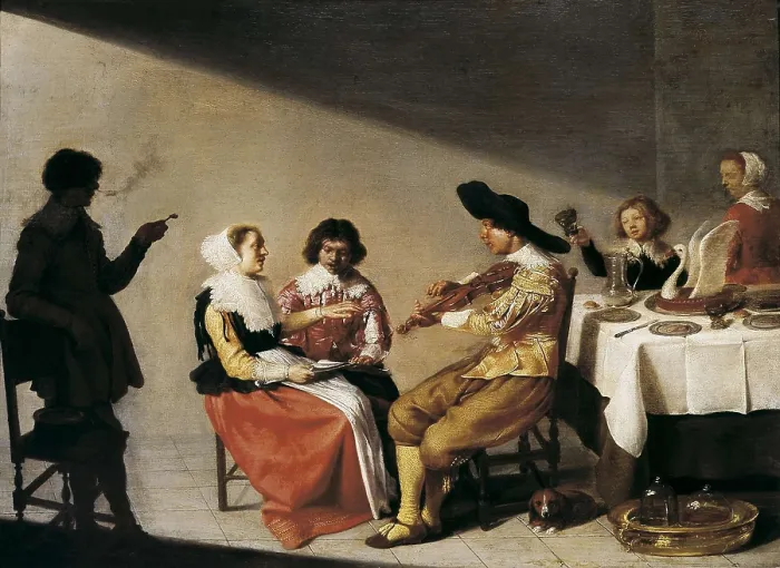 Framed Print : VELSEN, Jacob van (1597-1656). A Musical Party. 1631. Baroque art. Oil on wood. UNITED KINGDOM. London. National Gallery. AISA / Everett Collection**US SALES ONLY** Framed Print : VELSEN, Jacob van (1597-1656). A Musical Party. 1631. Baroque art. Oil on wood. UNITED KINGDOM. London. National Gallery. AISA / Everett Collection**US SALES ONLY**