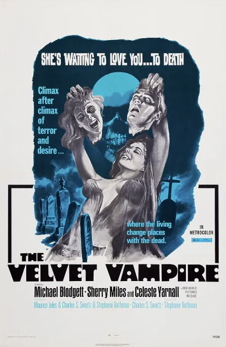 Framed Print : THE VELVET VAMPIRE, US poster, Celeste Yarnall (holding heads), 1971 Framed Print : THE VELVET VAMPIRE, US poster, Celeste Yarnall (holding heads), 1971