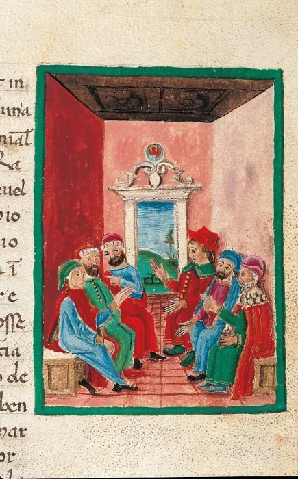 Framed Print : Venetian chronicle transcribed by Gasparo Zancaruolo from the origins of the city to 1446, by Unknown Artist, 1450 about, 15th Century, - Italy, Veneto, Venice, Marciana Library