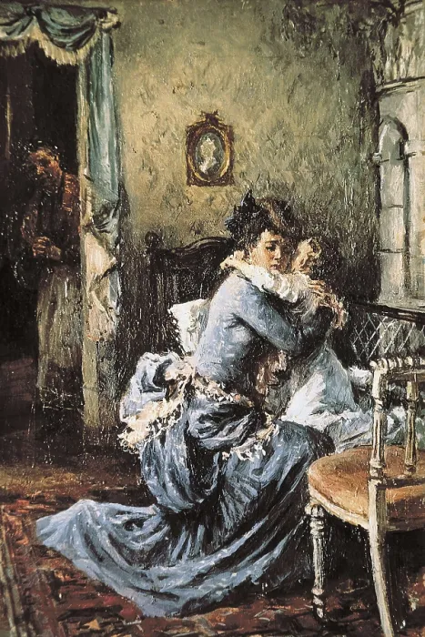 Framed Print : VENETSIANOV, Aleksey Gabrilovitch (1780-1847). Encounter of Anna with her son. 1950-1954. Illustration of Leo Tolstoy's 'Anna Karenina'. Oil on canvas Framed Print : VENETSIANOV, Aleksey Gabrilovitch (1780-1847). Encounter of Anna with her son. 1950-1954. Illustration of Leo Tolstoy's 'Anna Karenina'. Oil on canvas
