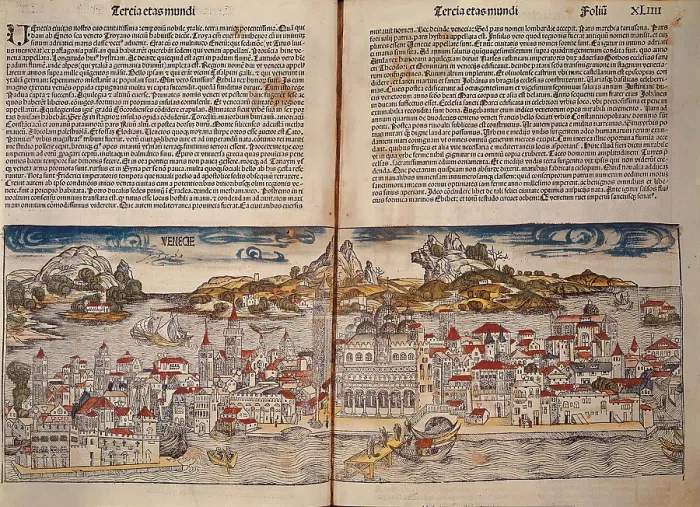 Framed Print : Venice. Illustration from the 'Libro del Sarto' (1555-1580). Renaissance art. Cinquecento. Venetian school. Xylography. ITALY. Venice