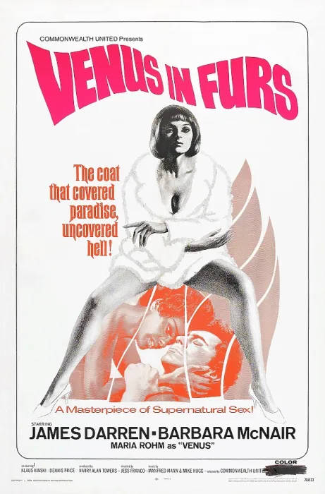 Framed Print : VENUS IN FURS, (aka PAROXISMUS), US poster, Maria Rohm (top), bottom from left: Barbara McNair, James Darren, 1969