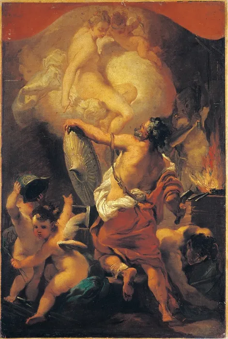 Framed Print : Venus and Vulcan, by Gaetano Gandolfi, 1750 - 1799 about, 18th Century, oil on canvas, - Italy, Emilia Romagna, Bologna, private collection. All Framed Print : Venus and Vulcan, by Gaetano Gandolfi, 1750 - 1799 about, 18th Century, oil on canvas, - Italy, Emilia Romagna, Bologna, private collection. All