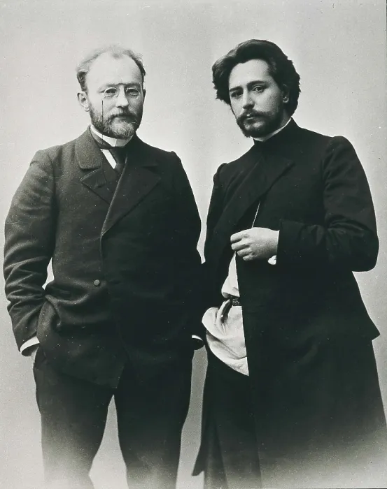 Framed Print : VERESAEV, Vikenti Vikentievich (1867-1945); ANDREIEV, Leonid Nikolievich (1871-1919). Portrait of Leonid Andreyev and Vikenti Veresaev. AISA / Everett Collection**US SALES ONLY**