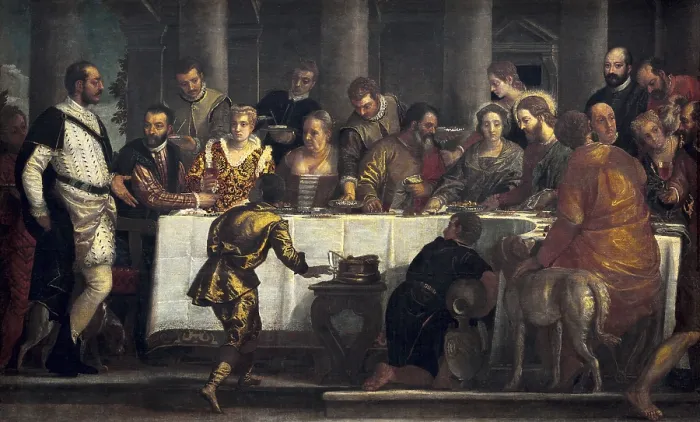 Framed Print : VERONESE, Paolo Caliari, called Paolo (1528-1588). The Marriage Feast at Cana. ca. 1560