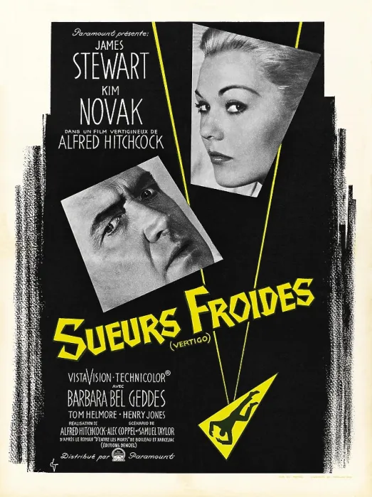 Framed Print : VERTIGO, (aka SUEURS FROIDES), left to right: James Stewart, Kim Novak, 1958 Framed Print : VERTIGO, (aka SUEURS FROIDES), left to right: James Stewart, Kim Novak, 1958