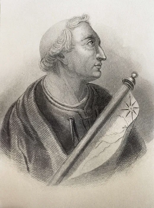 Framed Print : VESPUCCI, Amerigo (1454-1512). Engraving. AISA / Everett Collection**US SALES ONLY**