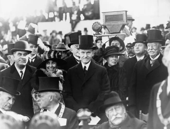Framed Print : Vice President Calvin Coolidge laying the cornerstone of Masonic Memorial to George Washington. The group includes, Mrs Framed Print : Vice President Calvin Coolidge laying the cornerstone of Masonic Memorial to George Washington. The group includes, Mrs
