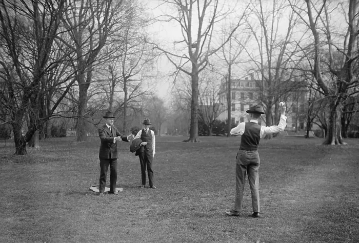 Framed Print : Vice President Calvin Coolidge tossing a baseball with his sons, John (throwing) and Calvin, Jr. Ca. 1921-23. (BSLOC_2015_16_22)