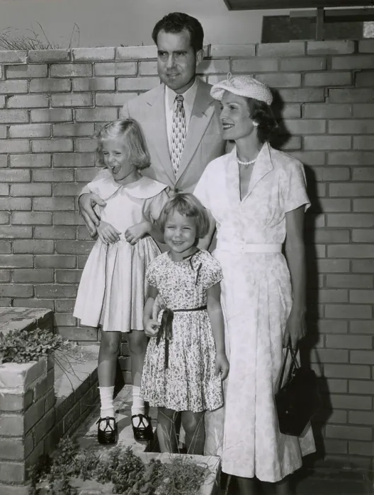 Framed Print : Vice President Richard Nixon with his family on vacation in Australia. 1953