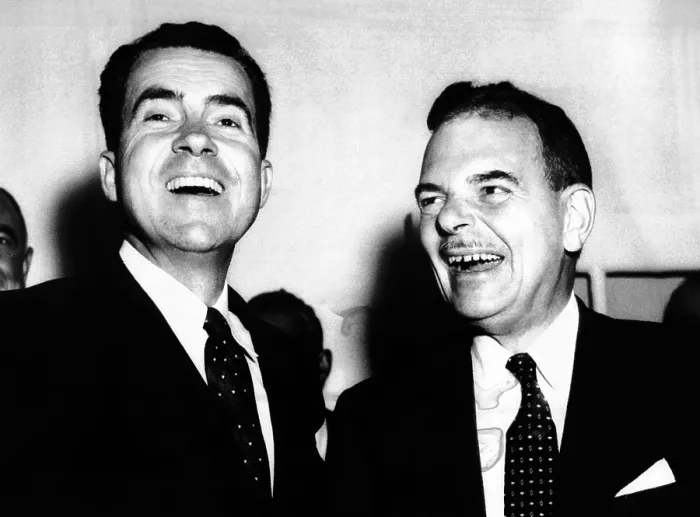 Framed Print : Vice President Richard Nixon and former Republican Presidential Nominee, Gov. Thomas Dewey
