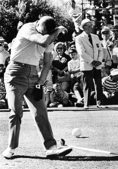 Framed Print : Vice President Spiro Agnew hides his face in mock shame after, once again, he hit a spectator while golfing Framed Print : Vice President Spiro Agnew hides his face in mock shame after, once again, he hit a spectator while golfing