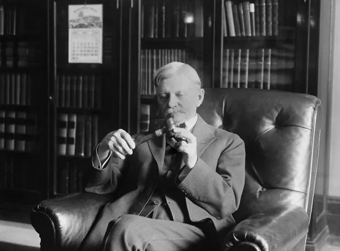 Framed Print : Vice President Thomas Marshall holding the gavel of President of the Senate, 1913-1921 (BSLOC_2016_11_45) Framed Print : Vice President Thomas Marshall holding the gavel of President of the Senate, 1913-1921 (BSLOC_2016_11_45)