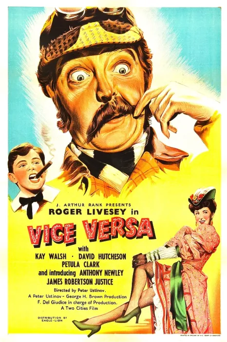 Framed Print : VICE VERSA, British poster, from left: Anthony Newley, Roger Livesey, Kay Walsh, 1948