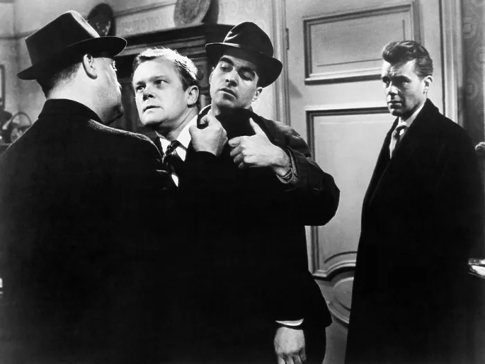 Framed Print : VICTIM, John Barrie, Nigel Stock, John Cairney, Dirk Bogarde, 1961
