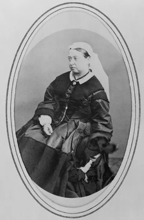 Framed Print : Victoria, Queen of England (1819-1901), in widows mourning clothes three years after the death of he husband, Prince Albert. April 3, 1866