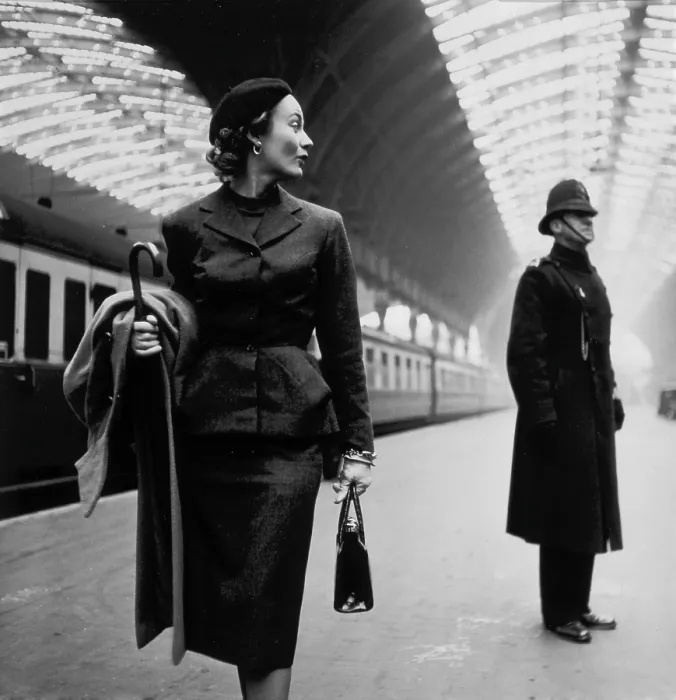 Framed Print : Victoria Station, London, England, photograph by Toni Frissell, 1951
