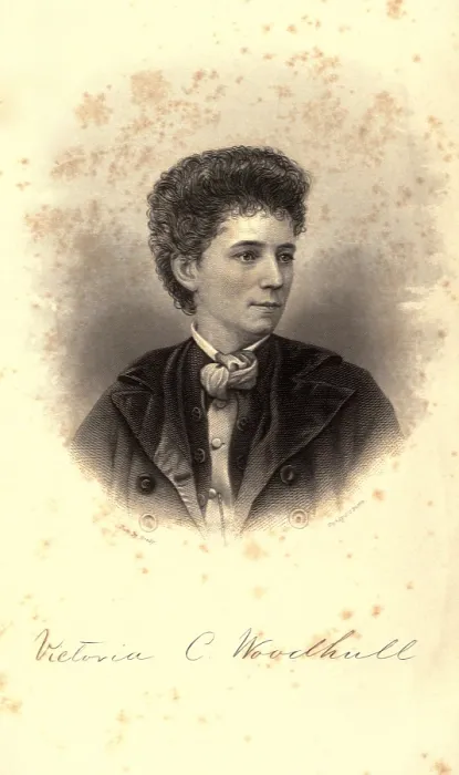 Framed Print : Victoria Woodhull, notorious radical feminist, wearing her hair in an unconventional short style Framed Print : Victoria Woodhull, notorious radical feminist, wearing her hair in an unconventional short style