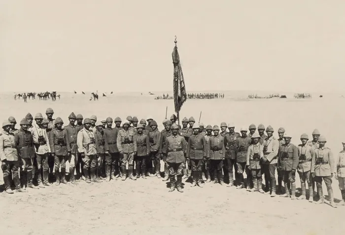 Framed Print : Victorious Ottoman officers of the First Battle of Gaza, March 1917. They repulsed the British Egyptian Expeditionary Force on March 26 (BSLOC_2017_1_159) Framed Print : Victorious Ottoman officers of the First Battle of Gaza, March 1917. They repulsed the British Egyptian Expeditionary Force on March 26 (BSLOC_2017_1_159)