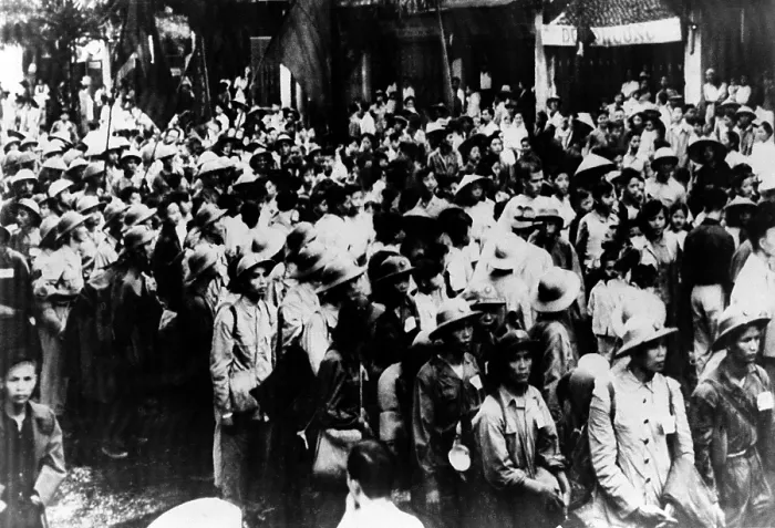 Framed Print : Victorious Viet Minh troops march into Hanoi in 1954 Framed Print : Victorious Viet Minh troops march into Hanoi in 1954