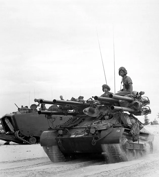 Framed Print : Vietnam War. US troops arriving on South Vietnam's Chu Lai beach during the 1965 escalation