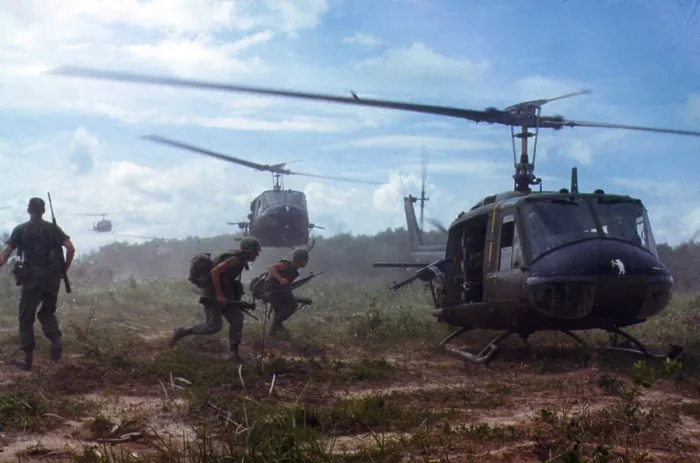 Framed Print : Vietnam War, UH-1D helicopters airlift members of the 2nd Battalion, 14th Infantry Regiment from the Filhol Rubber Plantation area to a new staging area Framed Print : Vietnam War, UH-1D helicopters airlift members of the 2nd Battalion, 14th Infantry Regiment from the Filhol Rubber Plantation area to a new staging area