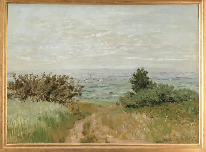 Framed Print : View of the Argenteuil Plain from the Sannois Hill, by Claude Monet, 1872, 19th Century, oil on canvas, cm 52 x 72 - France, Ile de France, Paris, Muse dOrsay. All