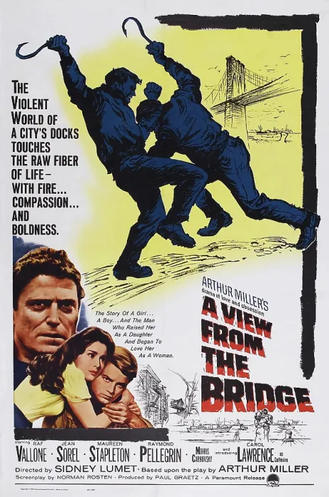Framed Print : A VIEW FROM THE BRIDGE, (aka VU DU PONT), US poster art, from left: Raf Vallone, Carol Lawrence, Jean Sorel, 1962 Framed Print : A VIEW FROM THE BRIDGE, (aka VU DU PONT), US poster art, from left: Raf Vallone, Carol Lawrence, Jean Sorel, 1962