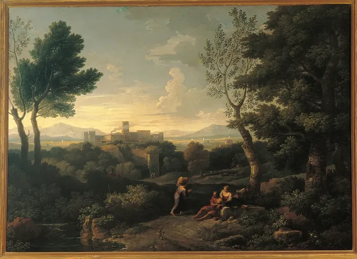 Framed Print : View of the Castle of Lunghezza, by Jan Frans Van Bloemen, 1700 - 1750 about, 18th Century, cm 102 x 142 - Italy, Lazio, Rome, Palazzo Koch, Banca dItalia-Gualino collection. All Framed Print : View of the Castle of Lunghezza, by Jan Frans Van Bloemen, 1700 - 1750 about, 18th Century, cm 102 x 142 - Italy, Lazio, Rome, Palazzo Koch, Banca dItalia-Gualino collection. All