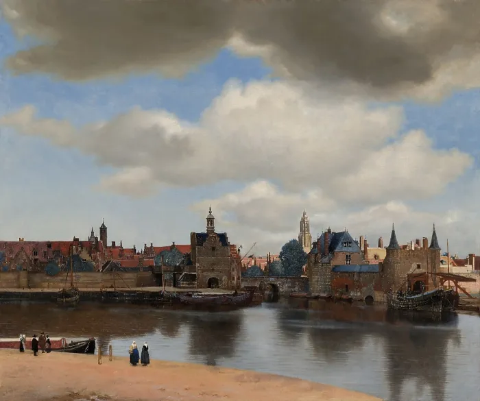 Framed Print : View of Delft, 1660-1661, by Johannes Vermeer, 1632-1675, Dutch painting, oil on canvas