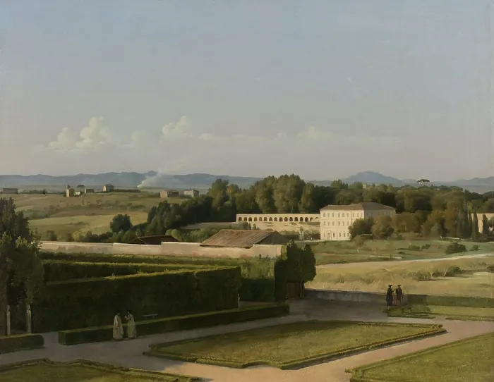 Framed Print : View of the Gardens of Villa Medici, by Michel-Martin Drolling, 1811-16, French oil painting, on canvas Framed Print : View of the Gardens of Villa Medici, by Michel-Martin Drolling, 1811-16, French oil painting, on canvas