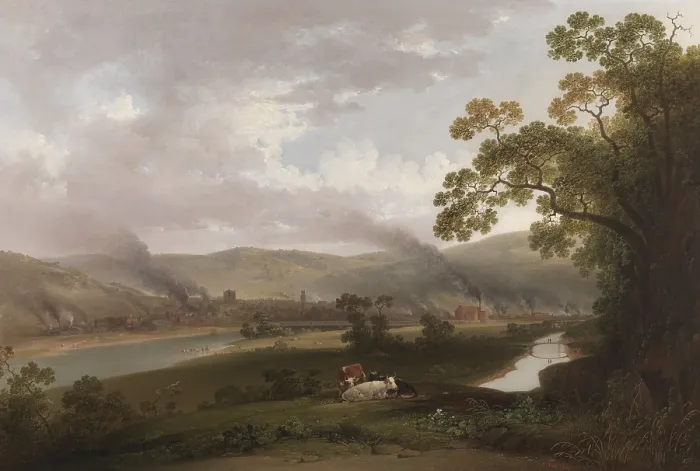 Framed Print : View on the Kiskiminetas River in Western Pennsylvania, 1838, by Joshua Shaw, a British-American painter Framed Print : View on the Kiskiminetas River in Western Pennsylvania, 1838, by Joshua Shaw, a British-American painter