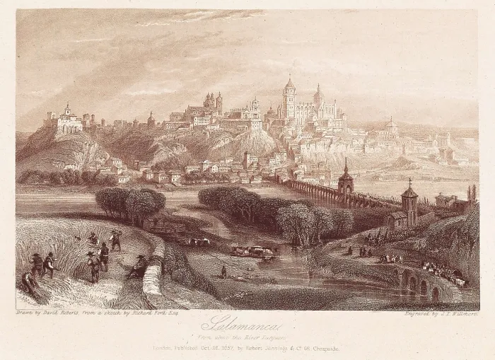 Framed Print : View of Salamanca by David Roberts (1837). Litography. SPAIN. Madrid. Municipal Museum. AISA / Everett Collection**US SALES ONLY**