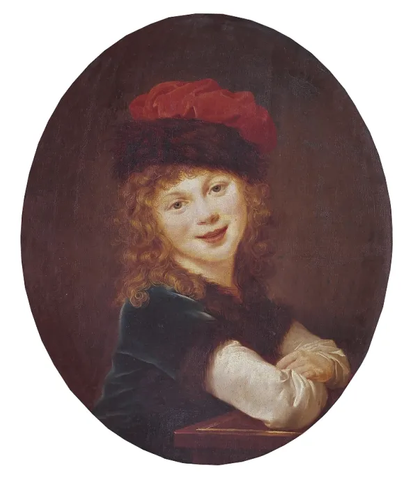Framed Print : Vigee-Lebrun, Elisabeth (1755-1842). Portrait of a girld. 1788 - 1790. Victorian classicism art. Oil on canvas. - Iberfoto / Everett Collection (339133)**US SALES ONLY**