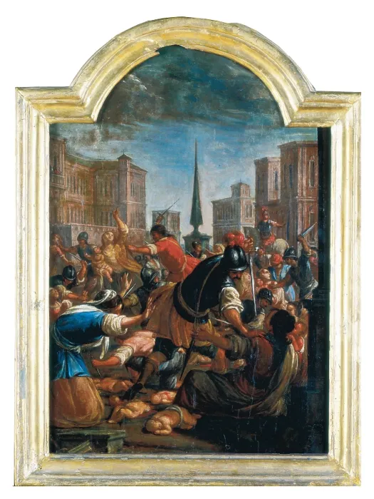 Framed Print : VILADOMAT i MANALT, Antoni (1678-1755). Massacre of the Innocents. Oil on canvas. SPAIN. Barcelona. Sant Jordi Catalan Royal Academy of Fine Arts. - P