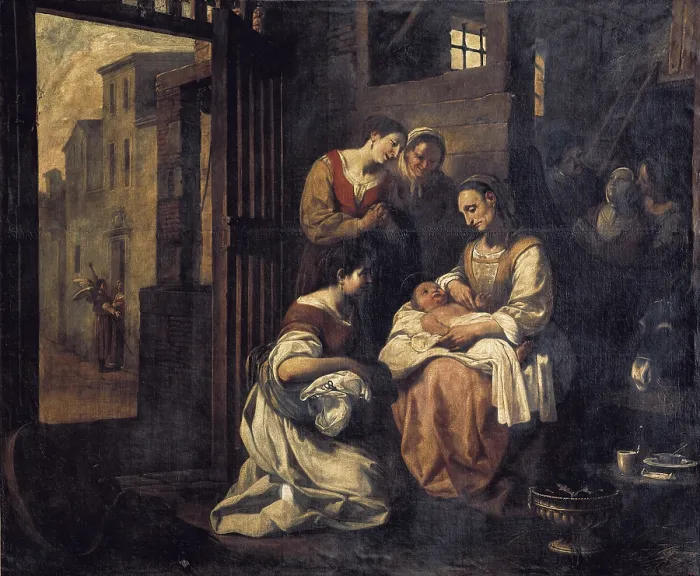 Framed Print : VILADOMAT i MANALT, Antoni (1678-1755). Birth of Saint Francis. Baroque art. Oil on canvas. SPAIN. Barcelona. National Art Museum of Catalonia Framed Print : VILADOMAT i MANALT, Antoni (1678-1755). Birth of Saint Francis. Baroque art. Oil on canvas. SPAIN. Barcelona. National Art Museum of Catalonia
