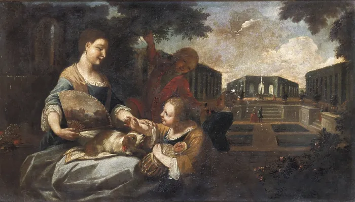 Framed Print : VILADOMAT i MANALT, Antoni (1678-1755). Family Scene. 1st half 18th c. Baroque art. Oil on canvas. Private Collection. - Iberfoto / Everett Collection (416814)**US SALES ONLY**