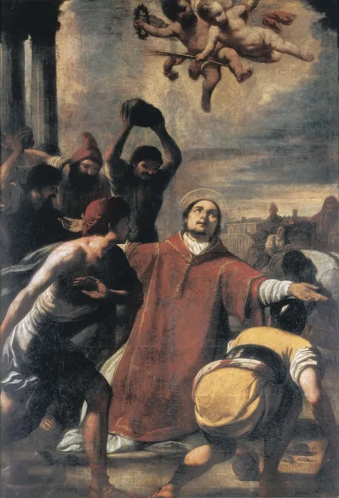Framed Print : VILADOMAT i MANALT, Antoni (1678-1755). Stoning of Saint Stephen. 1722 - 1737. SPAIN. Matar. Basilica of Saint Mary. Baroque art. Oil on canvas