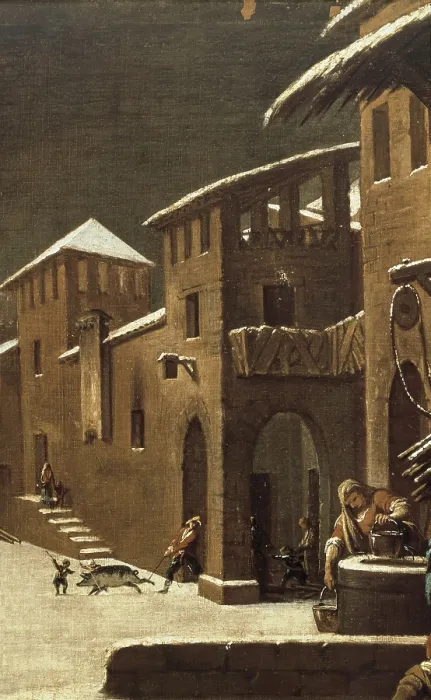 Framed Print : VILADOMAT i MANALTAntoni (1678-1755). The Winter. Center detail. Baroque art. Oil on canvas. SPAIN. Barcelona. National Art Museum of Catalonia